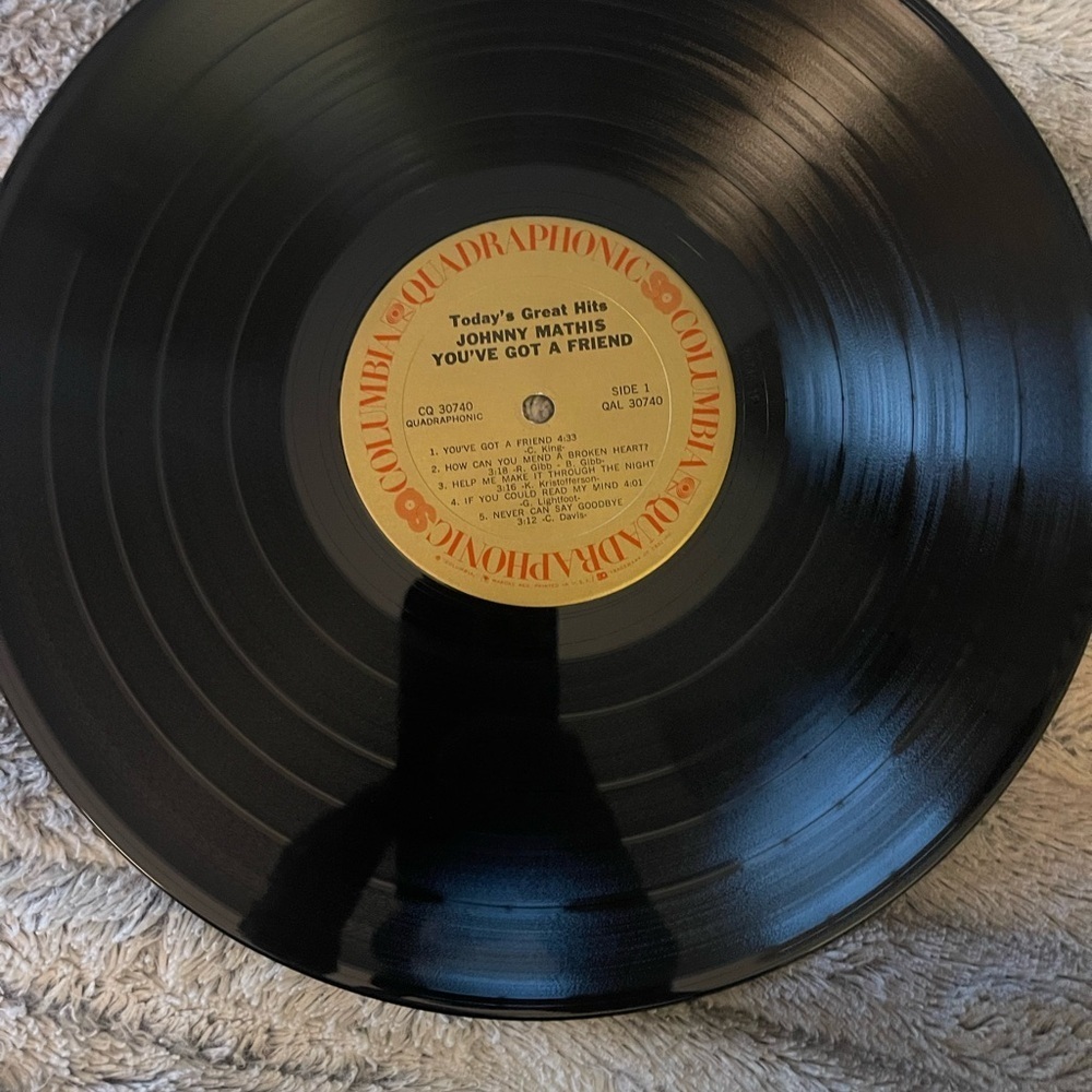 Mint- Johnny Mathis You’ve Got A Friend Columbia Quadraphonic Stereo LP - Picture 7 of 7